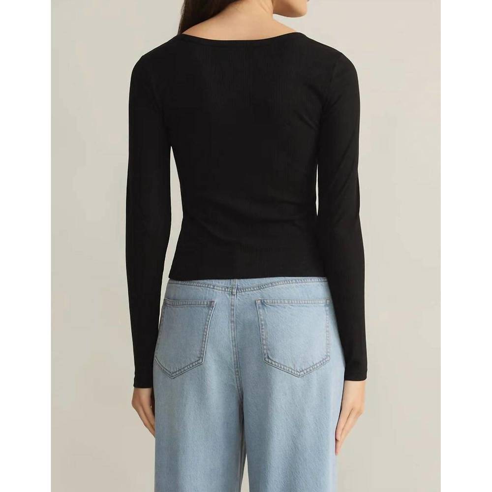 NEW Z SUPPLY infinity fitted layering crew neck tee in black - Picture 4 of 4